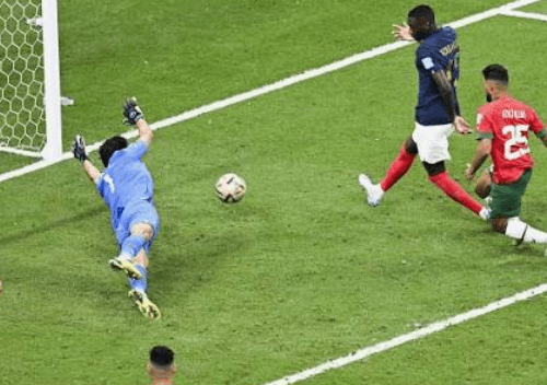 France vs Morocco match action image